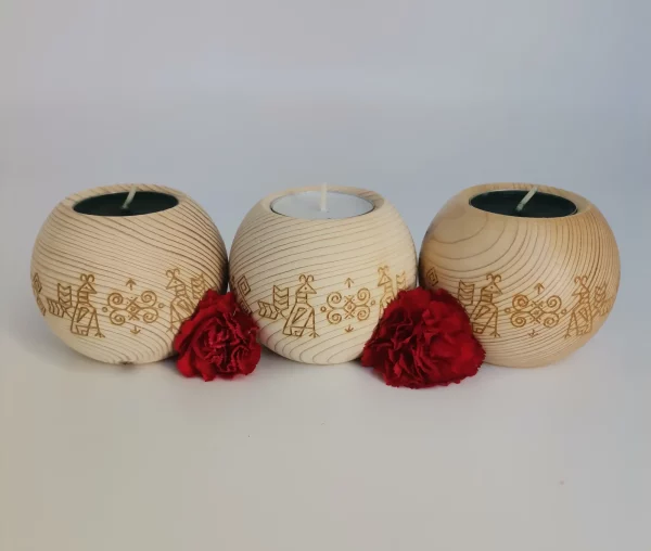 Svietnik s ornamentom gravírovaný - Image 5